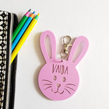 BUNNY RABBIT Pastel Bag Tag / Keyring - Little Birdy Finds