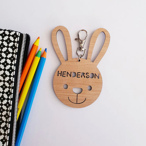 RABBIT/BUNNY Bag Tag / Keyring - Little Birdy Finds