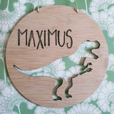 T-REX dinosaur Personalised  Wall Hanging - Little Birdy Finds