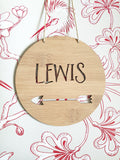 Personalised Wooden Wall Hanging - Arrow - Little Birdy Finds