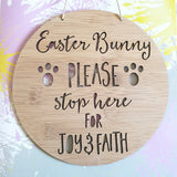 Personalised  Easter Bunny Please Stop Here! - Little Birdy Finds