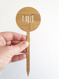 Round Wooden Herb Markers - Little Birdy Finds
